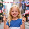 MEICOLY Red White and Blue Face Body Glitter Stick,Hair Glitter
