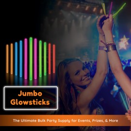 Glow Fever Glow Sticks Bulk Party Pack - 10" Large Glow Sticks - Neon Accessories Light Sticks Glow in The Dark Party Supplies for Concert, Wedding, & Birthday by Party Dragon - Multi, 50 ct