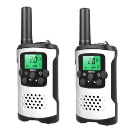 inYYTer Set of 2 Specific Small Power Walkie T48 Walkie Talkies, 10mW, Energy Saving, Low Radiation, LED Flashlight, Perfect for Indoor and Outdoor Activities, Holiday Gifts, No License or