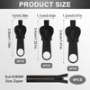 6pcs Zipper Repair Kit 3 Sizes Removable Zip Slider Puller