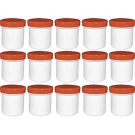 Frühes Forschen 15 ointment cans, high, 12 ml capacity with orange lids
