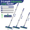 EHADOO 3 in 1 Floor Scrub Brush with Long Handle