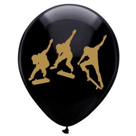 Skateboard Latex Balloons, 12inch (16pcs) Skateboarding Sports Birthday Party Decorations, Supplies