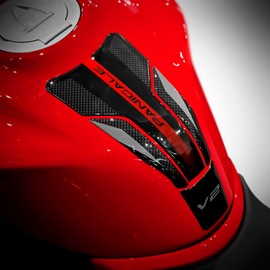 Az Graphishop 3D Resin Tank Pad Compatible with Ducati Panigale V2 2025 Shock and Scratch Protection Motorcycle Accessories Made in Italy GP-3082