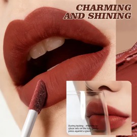 Q Set De Lápiz Labial Mate Con 5/10 Colores, Brillo Labial