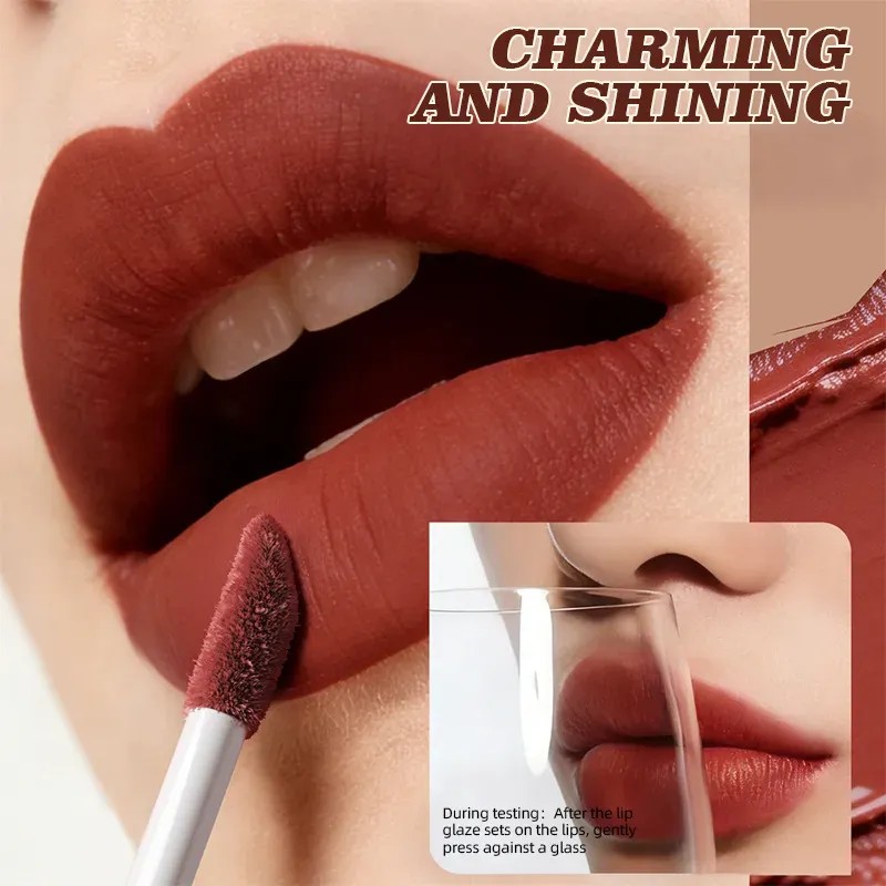 Q Set De Lápiz Labial Mate Con 5/10 Colores, Brillo