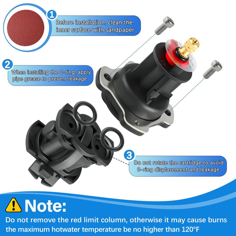 GP876851 Mixer Cap and Pressure Balancing Unit Kit, Compatible with