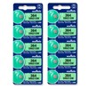 Murata 364 Battery SR621SW 1.55V Silver Oxide Watch Button Cell