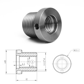 1"x8TPI Female to 1-1/2"x8TPI Male Thread Adapter for Woodworking Lathe Headstock Spindle Woodturning.
