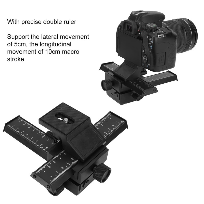 4 Way Macro Focusing Rail Slider, Aluminum Alloy Close Up