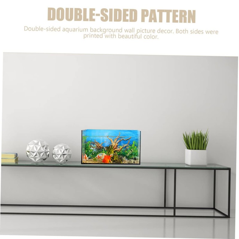 Sosoport Realistic Aquarium Fish Tank Background Decal River Bed Landscape