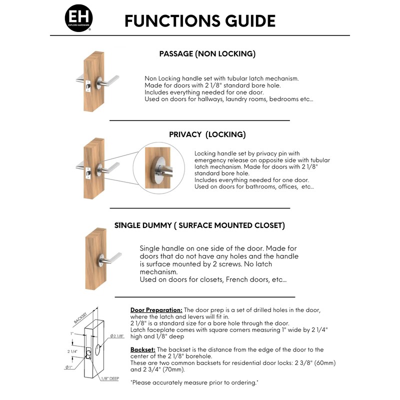 Explore Hardware New York Solid Brass Passage Door Lever –