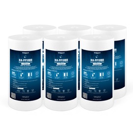 Ronaqua 10" x 4.5" Big Sediment Replacement Water Filter Cartridge, 1 Micron, NSF Certified, for Whole House, Compatible with RFC-BBSA, W15-PR, WFHD13001B, GXWH35F, HF45-10BLBK10PR and AP817, 6 Pack