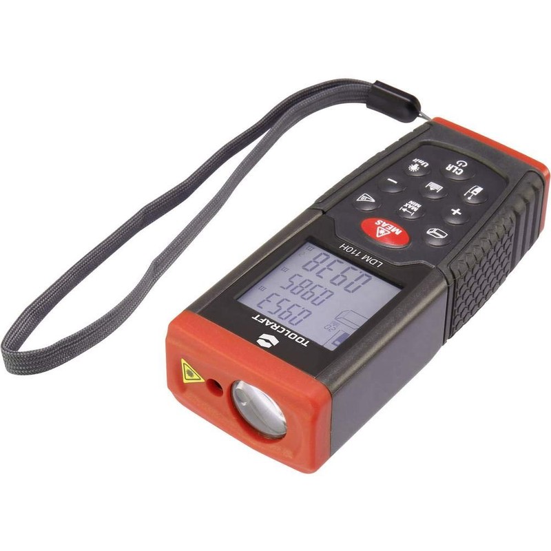 TOOLCRAFT LDM100H Laser-Distanzmesser I Entfernungsmesser I Distanzmesser I Entfernungsmessgerät I