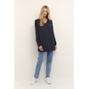 Kaffe Women's's Amber V-Neck Tunic Blouse, Blue (Midnight Marine 52737),