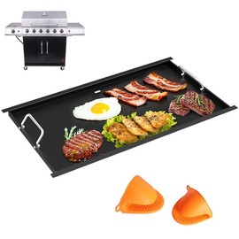 463228622 Full Size Griddle Insert for Charbroil Performance 6 Burner 463229021 463284422 463229521 463259223,Carbon Steel Flat Top Griddle Plate for Charbroil 463229521B G426-0005-W1, 29.5''L x 17'W