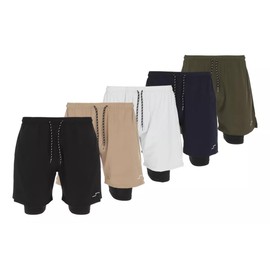 SPORTRETCH Pack de 5 Shorts Deportivos para Hombre - Ideal para Deporte y Fitness, Comodidad y Estilo
