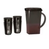 Tupperware Clear Impressions Pitcher & Tumbler Set Black