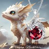 SLIACETE 925 Sterling Silver Dragon Necklace for Women January Birthstone