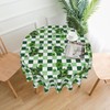 St Patricks Day Tablecloth Round 60 Inch Shamrock Tablecloth Polyester