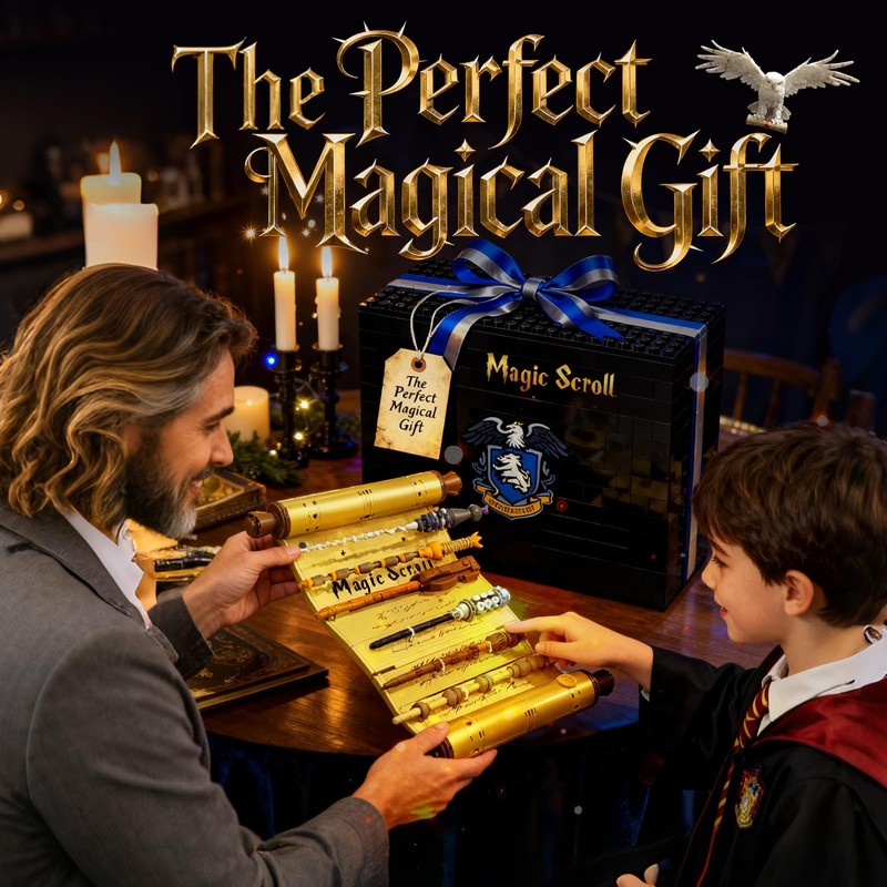 Sosuy Magic Scroll Wand Building Blocks Set — Wizard Scroll