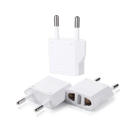 Bates 3 Pack European Travel Adapter - US to EU Plug Adapter