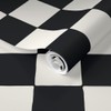 Removable Wallpaper Swatch - Retro Checkerboard Black White Checkered Custom