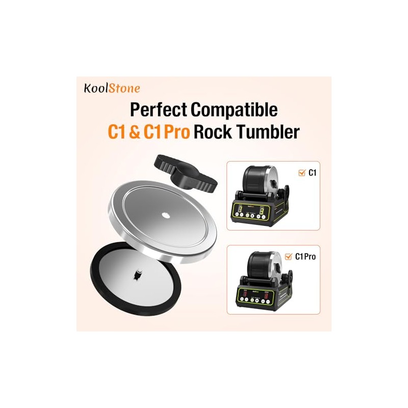 KoolStone Rock Tumbler Barrel 's Top Lid Accessories, Only Compatiable