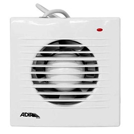 Adir Extractor de Aire para Baño 4” AD-1616-B | Ventilador Empotrable para Sanitario, Silencioso y Compacto | Elimina Humedad, Olores y Humo | Instalación en Pared o Ventana, Bajo Ruido, Blanco