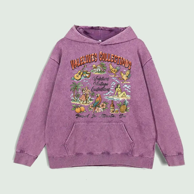 Valelives Collections Tropical Graphic Hoodie 100% Cotton US Warehouse 6