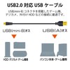 エレコム USBケーブル USB2.0 A-miniBタイプ 極細 2m ブラック U2C-MXN20BK