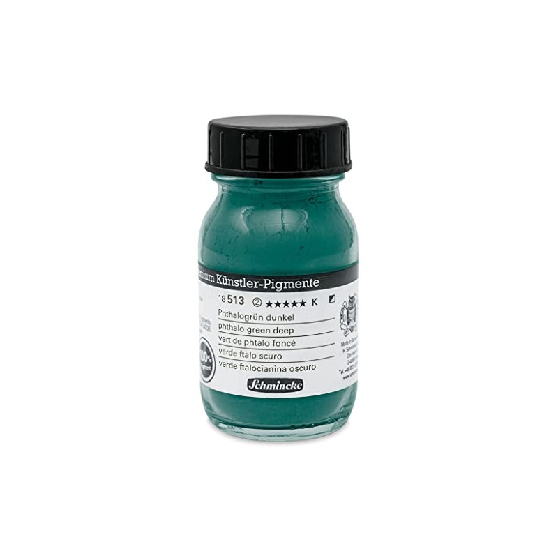Schmincke Pigments, Phthalo Green Deep