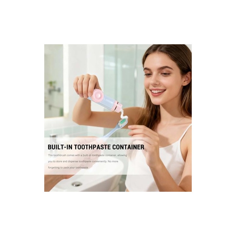 Kit de 2 cepillos de dientes plegables de viaje, manual,