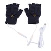 USB Warmer Heated Gloves Flip Half Fingerless Electronic Knitted Hand