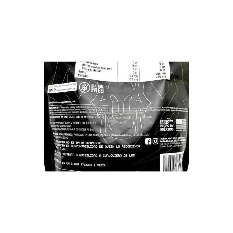Proteína Zero Carbs 1 Kg Vainilla 30 Serv Isolatada Blackbea