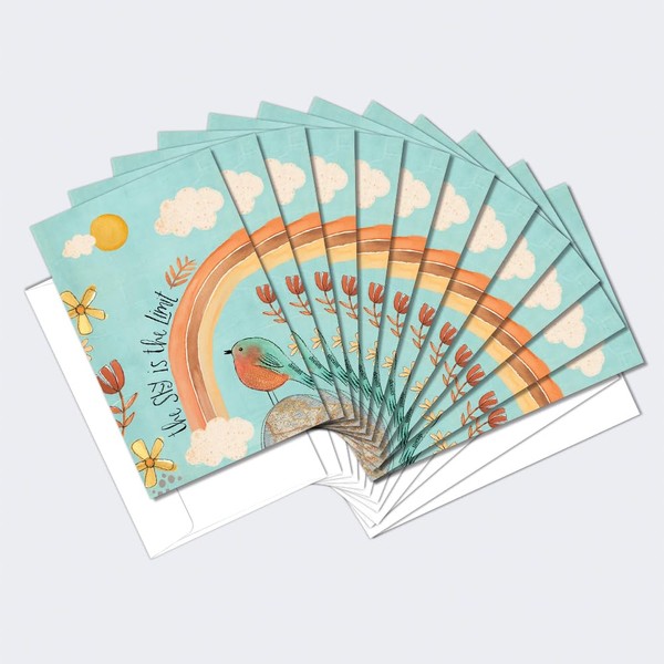 Tree-Free Greetings Just Because Notecards with White Envelopes, Eco Friendly,