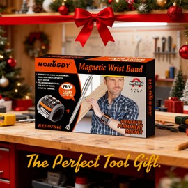 HORUSDY Magnetic Wristband, Stocking Stuffers, Gifts for Men, Premium Tool Belt for Holding Screws Nails Drill Bits with Powerful Magnets, Cool Gadgets, DIY, Christmas Tool Gift for Dad