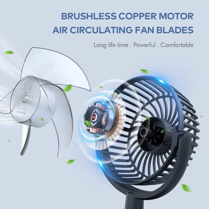 Mini Desk Fan, USB Powered Desktop Fan with 4 Speeds,