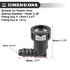 Motoforti Universal Fuel Line Quick Connect 90 Degree, 12mm to