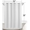 pocenla No Hook Shower Curtain, Waffle Weave Thick Fabric Shower