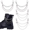UNICRAFTALE 4Pcs 2 Styles Shoe Charms Chain 16.6cm Multi Layered