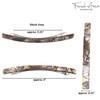 French Amie Long and Thin Handmade Celluloid Onyx Hair Clip