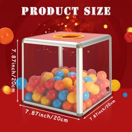 Acrylic Donation Box, Square Raffle Case, Suggestion Box, Clear Ballot Case for Fundraising Voting Charity Contest Tip