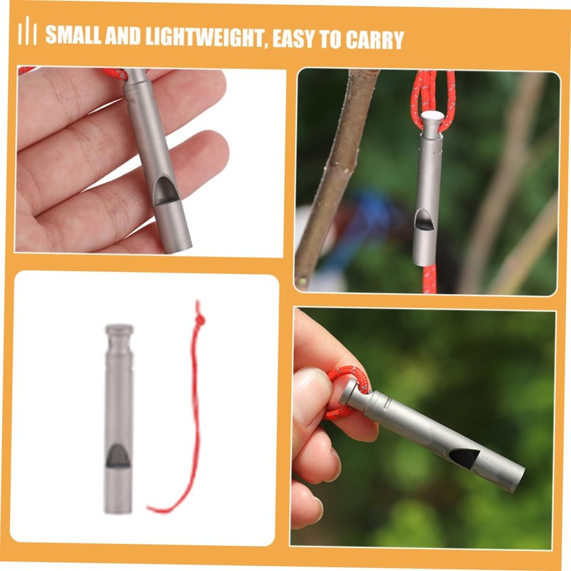 Kisangel Survival Whistle Emergency Signal Portable Keychain Metal Hiking Outdoor