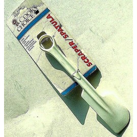 Cooks Choice Spatula Scraper Wide White Plastic Solid Piece 9.25 inches