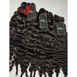 Raw Human Hair Kinky Curly Bundles Vietnamese Raw Hair Swiss Lace Frontal Vendor with hd 4*4 5*5 Closure Indian Curly Loose Deepstyle: all, color: Indonesia Curly, Stretched Length: 18 in