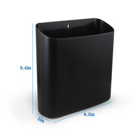 Picowe Magnetic Laundry Storage, Large Lint Holder Bin for Laundry Room, Space-Saving Trash Container Hanging on Dryer, Washer or Wall Mount Trash Bin (Black)