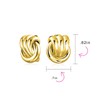 Fashion Rope Cable Knocker Love Knot Work Clip On Earrings