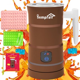 Gummy Maker Machine, Oil Infused Gummy Candy Maker, DIY Edible Gummy, Jelly & Pudding, Gummy Making Kit, , Include 1 Bear Mold, 1 Fruit Mold, 2 Dropper &1 Mixing Stick 5-Years Free Replacement (Brown)