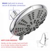 Ana Bath 5-Inch Anti-Clog High Pressure 3-Way LARGE Dual Shower